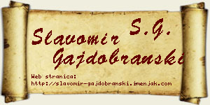 Slavomir Gajdobranski vizit kartica